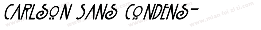 Carlson Sans Condens字体转换